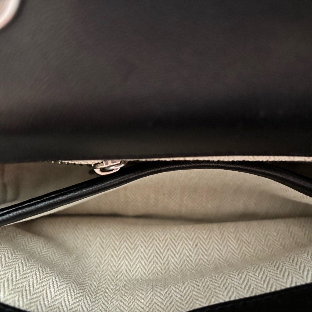 Tory Burch Kira Black Chevron Small Shoulder Bag - Picture 15 of 16